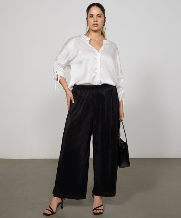 Blusa Con Abotonadura En Frente Manga 3/4