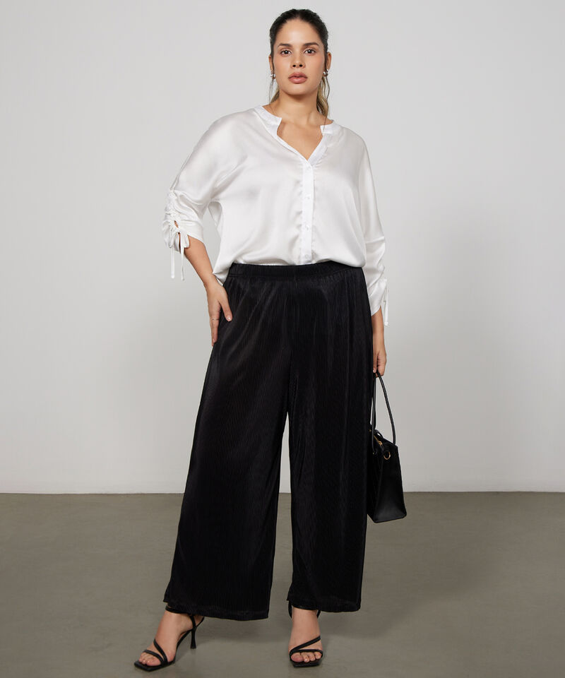 Blusa Con Abotonadura En Frente Manga 3/4