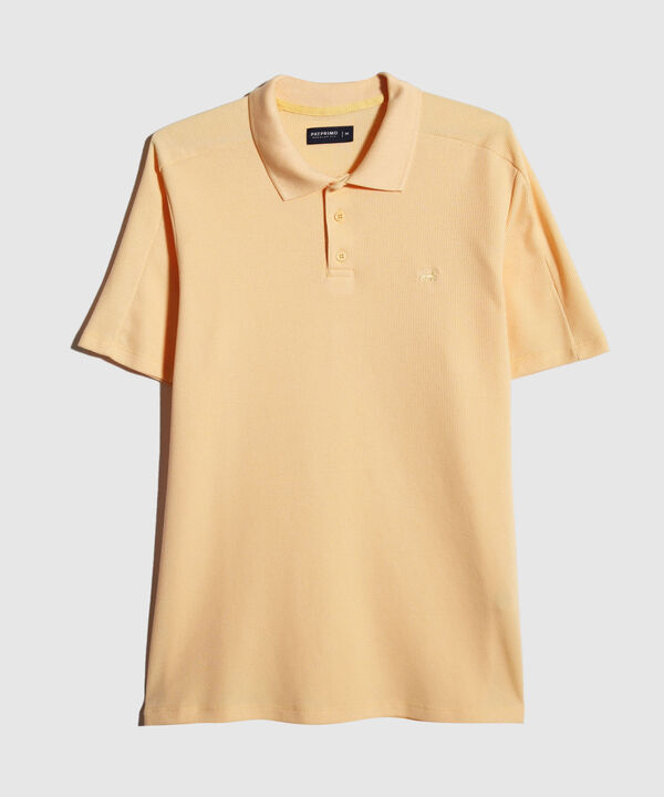 Polo Unicolor Textura, Cuello Tejido Sin Bolsillo