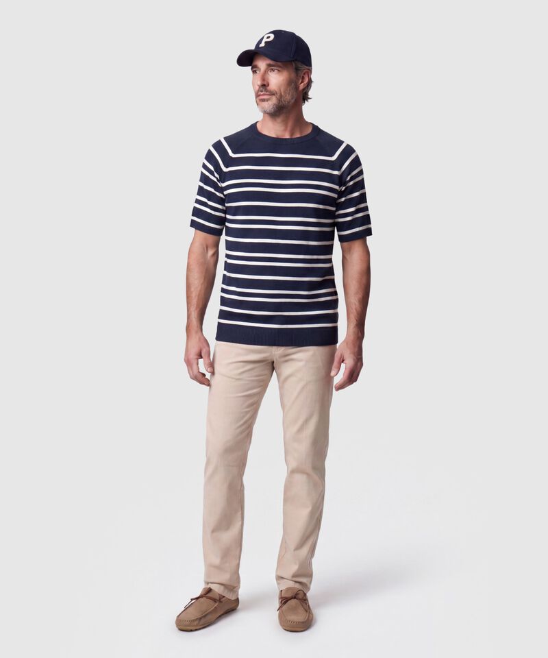 Camiseta Tejida Manga Corta Para Hombre