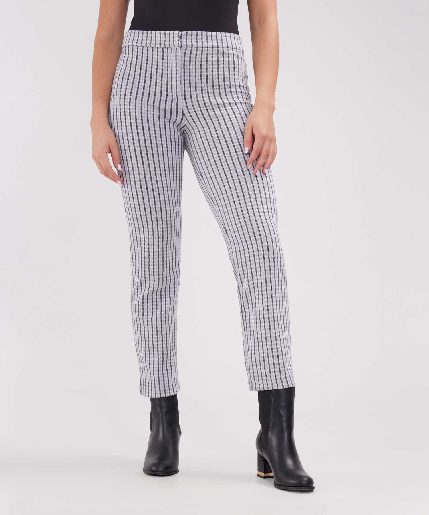 Leggins Bota Recta, Tiro Alto Con Pretina Y Cierre