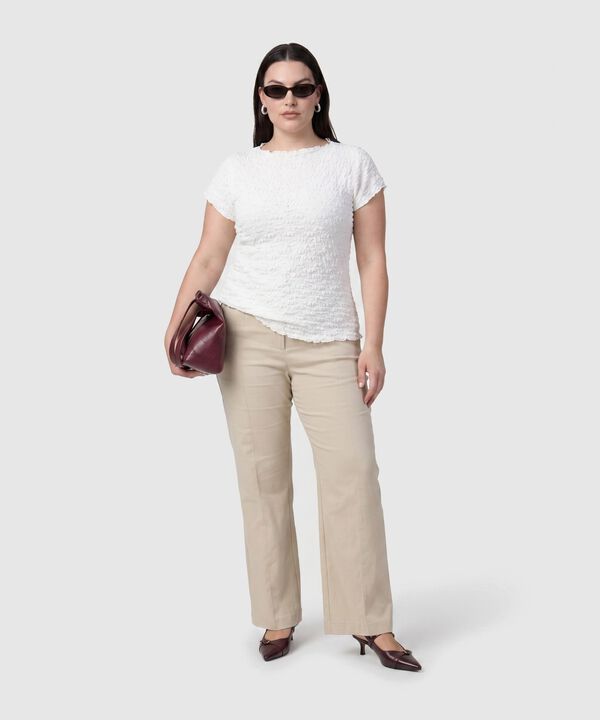 Camiseta De Textura Ligera Para Mujer Curvy