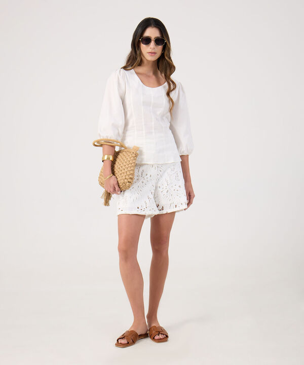 Blusa Unicolor Con Textura  image number null