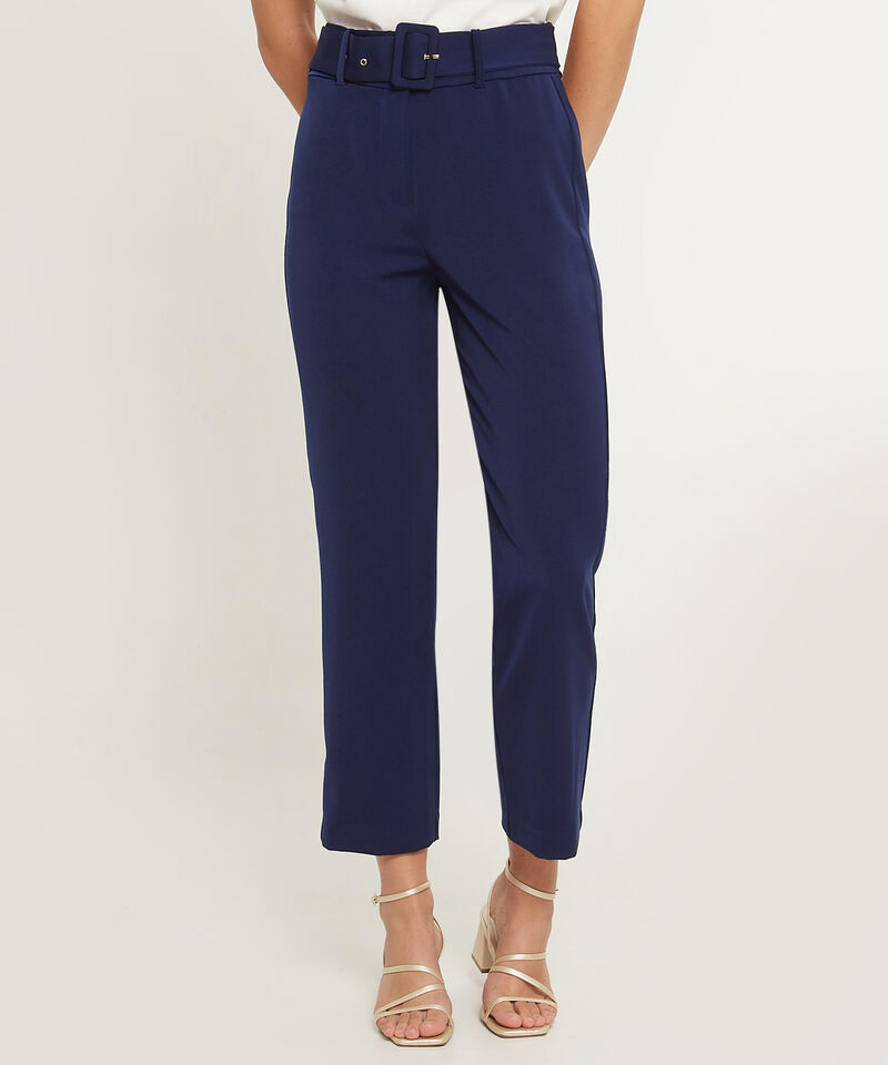 Pantalón Tobillero Con Cinturón