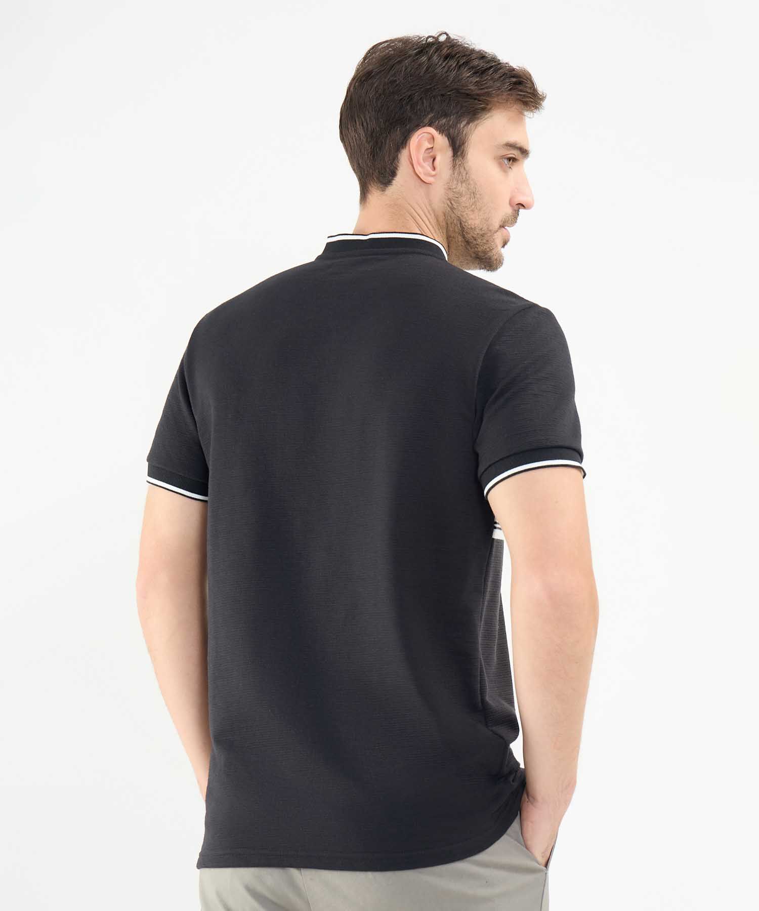 Polo Cuello Mao con Rayas