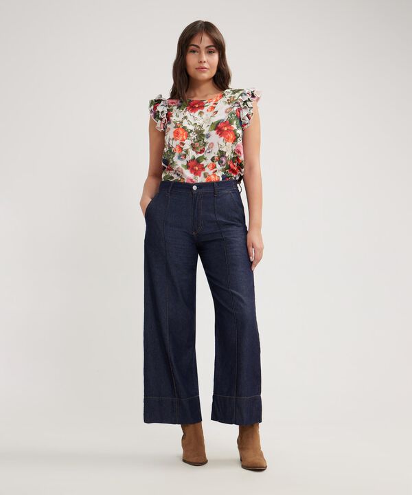 Blusa Estampada Con Boleros En Mangas image number null