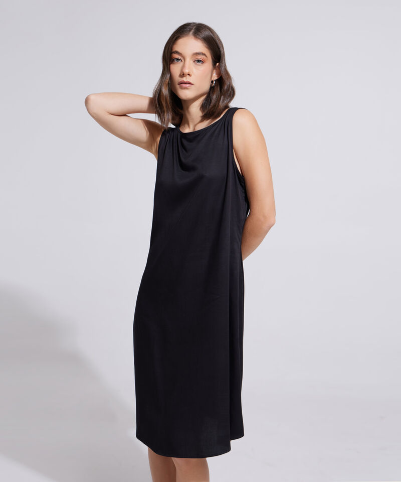 Vestido Unicolor Manga Sisa