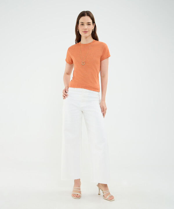 Jeans Culotte Tono Blanco image number null