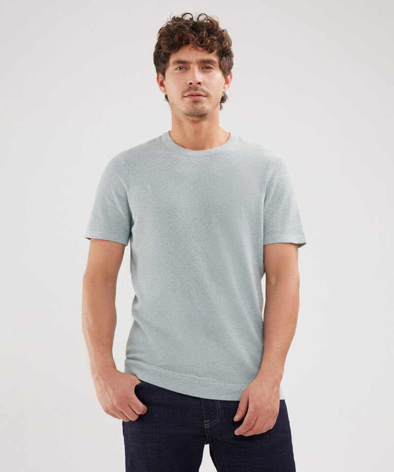 Camiseta Unicolor Cuello Redono