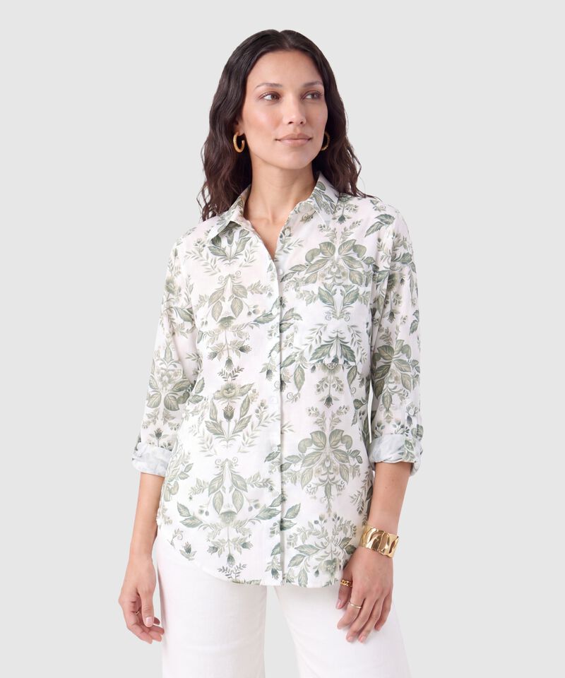 Camisa Mujer Manga Larga con Estampado