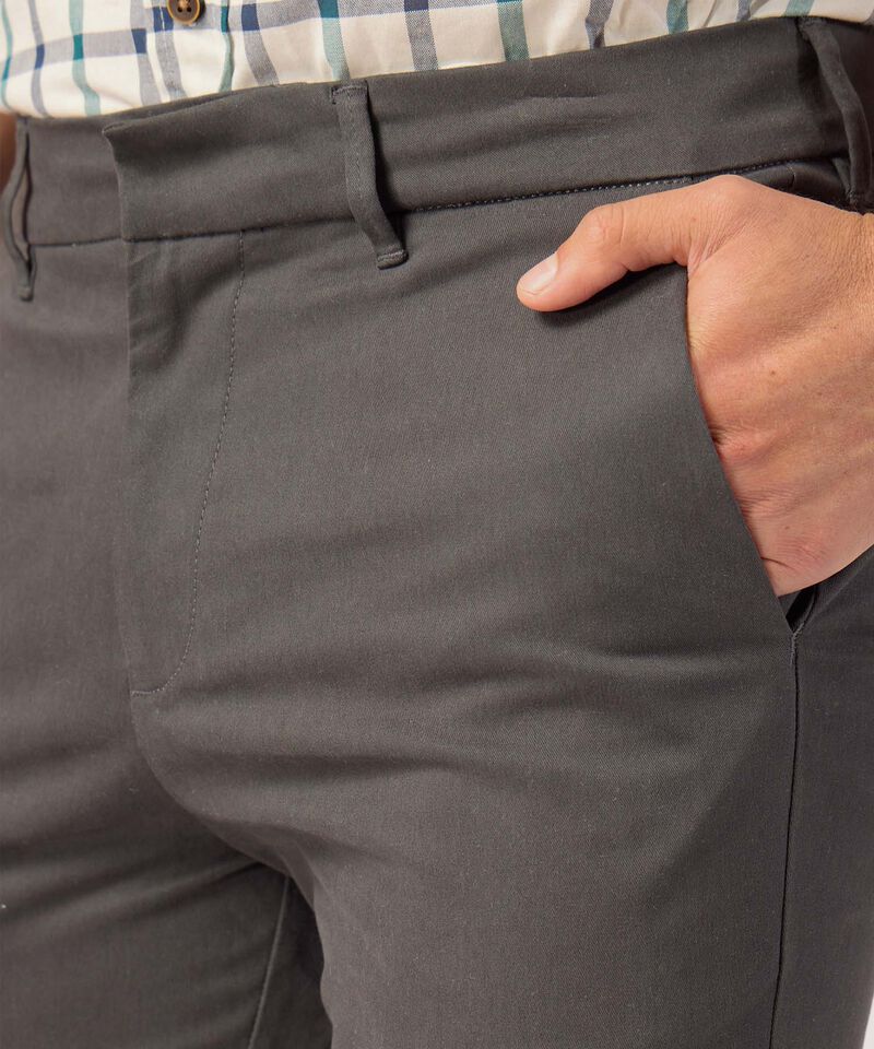 Pantalon Tipo Chino Unicolor 