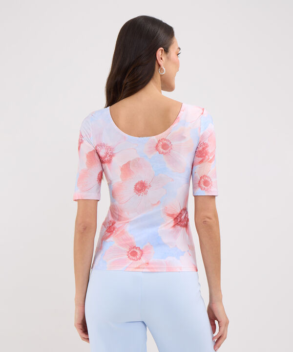 Camiseta Estampada Manga Corta Al Codo