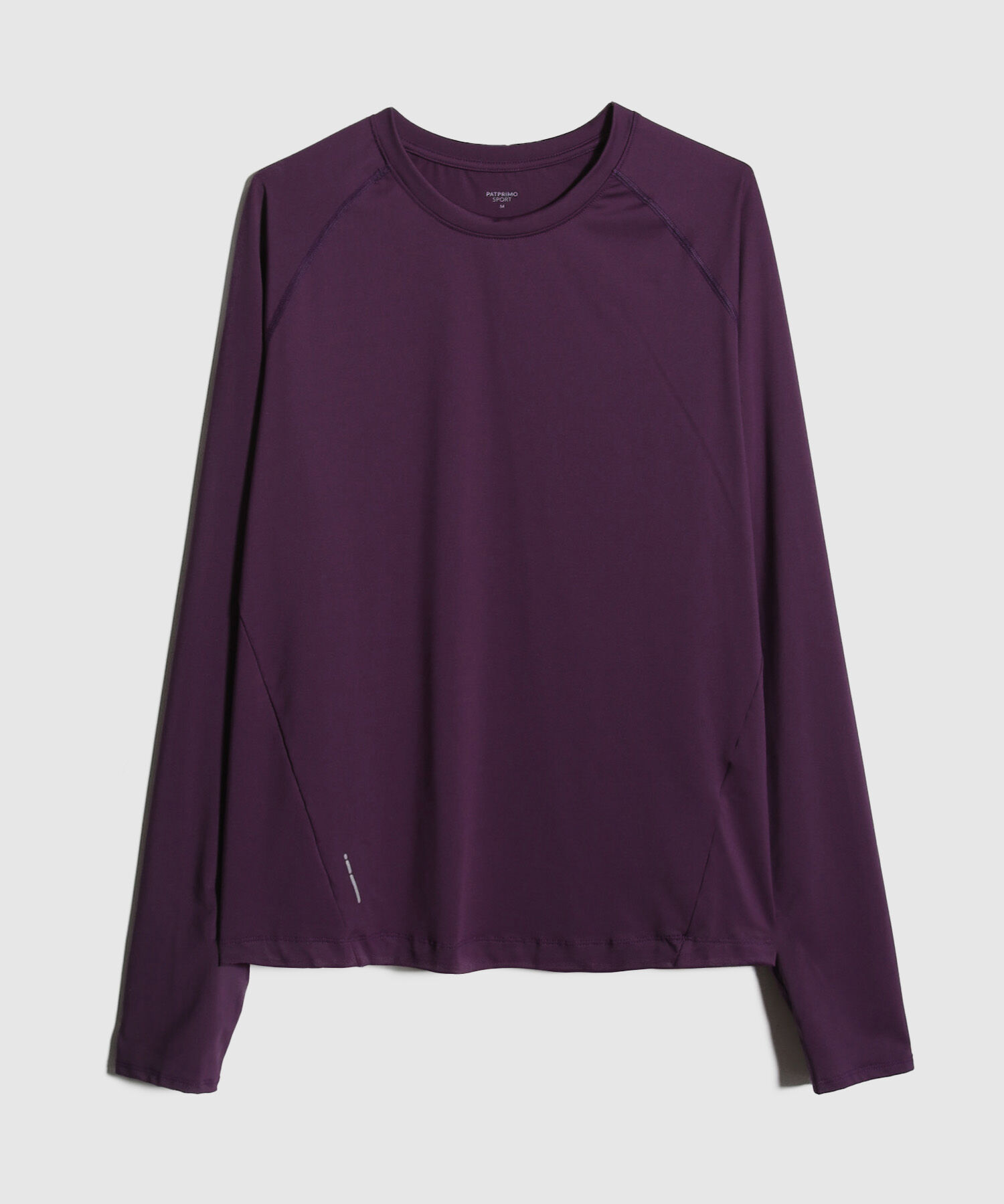 Camiseta Ml Unicolor Con Cuello Redondo