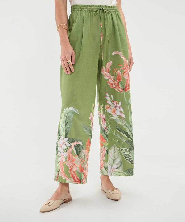 Pantalón Fluido Estampado image number null