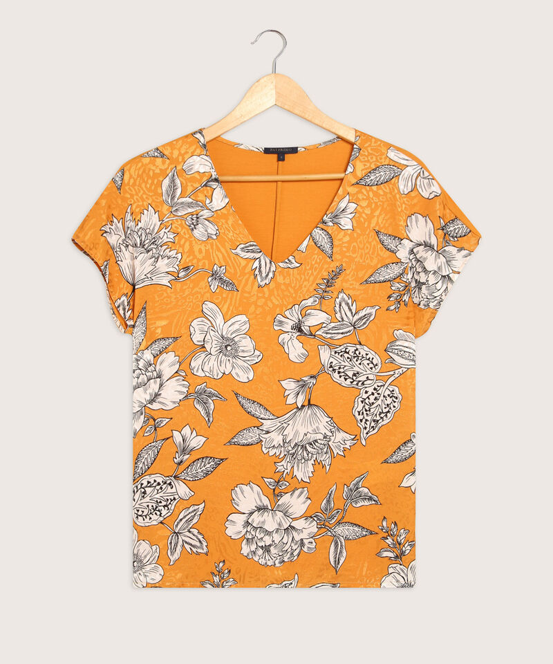 Camiseta Estampada Cuello En V