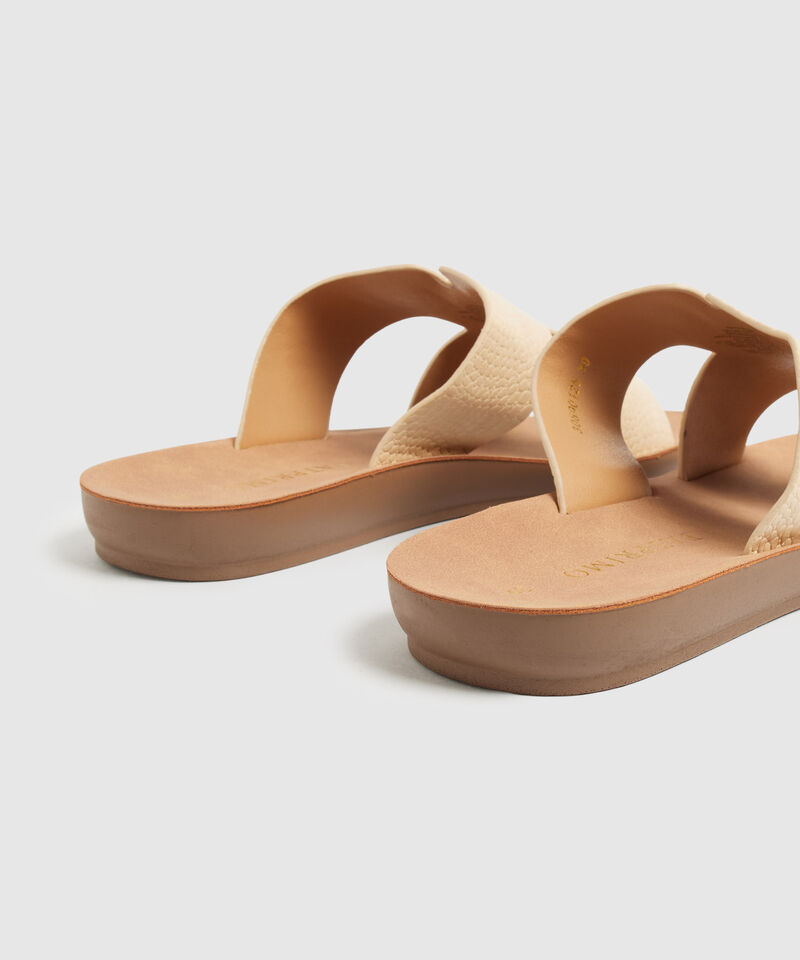 Sandalias Planas Grabado Culebra Mujer