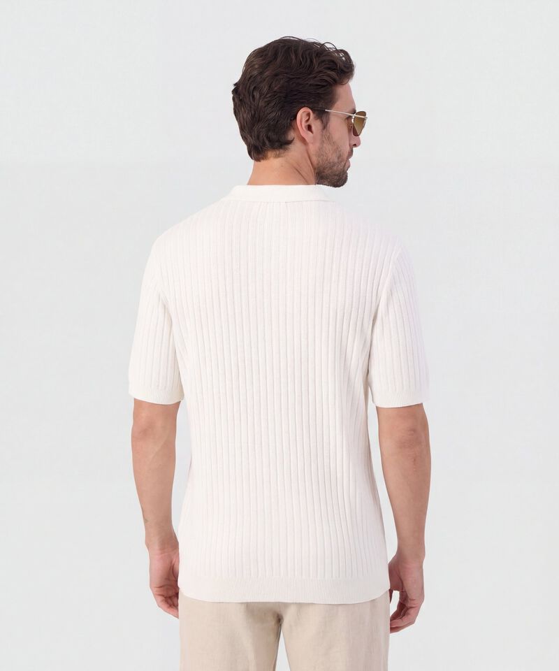 Polo De Punto Acanalado Para Hombre
