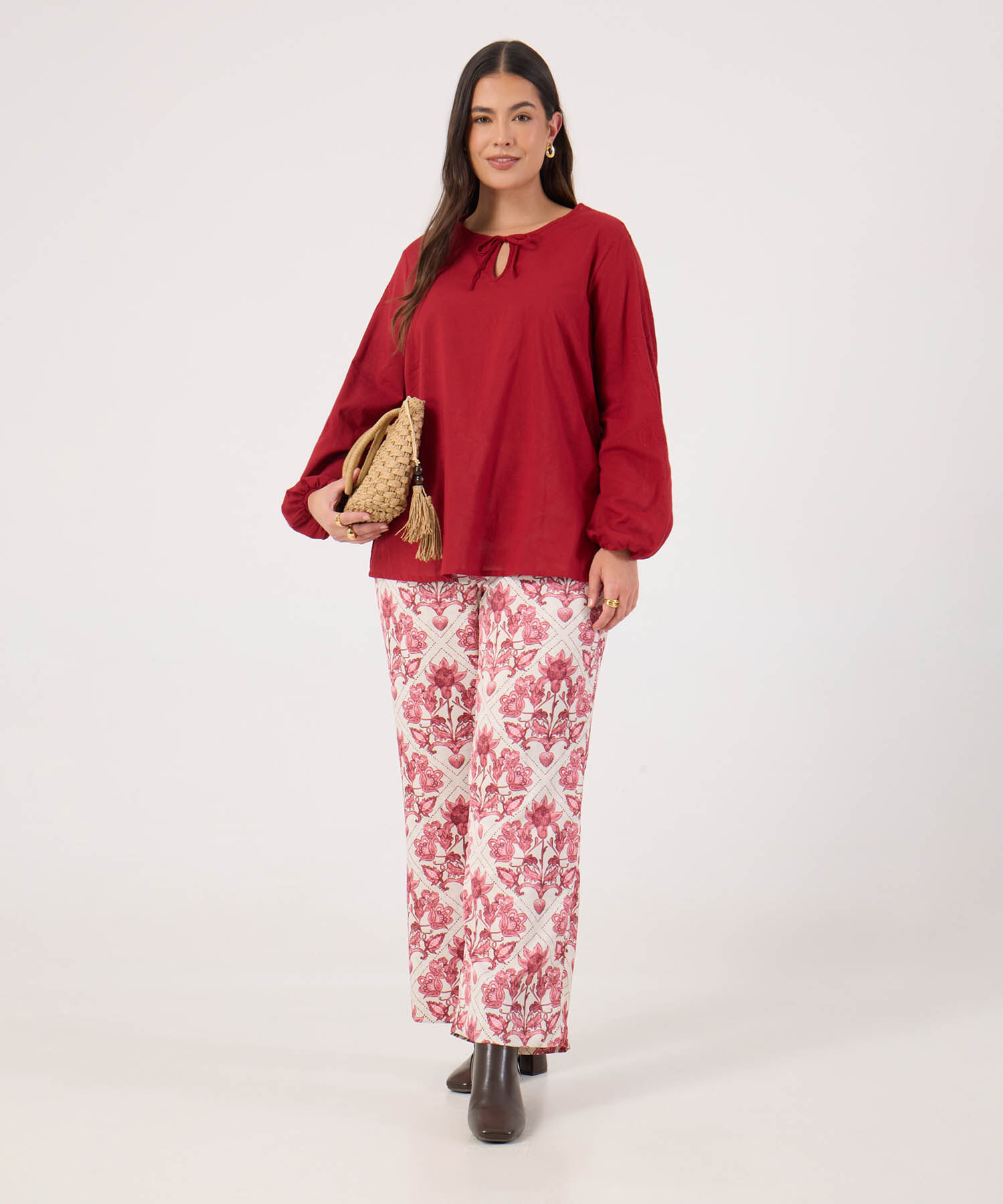 Blusa Bordada Con Cordon Para Mujer