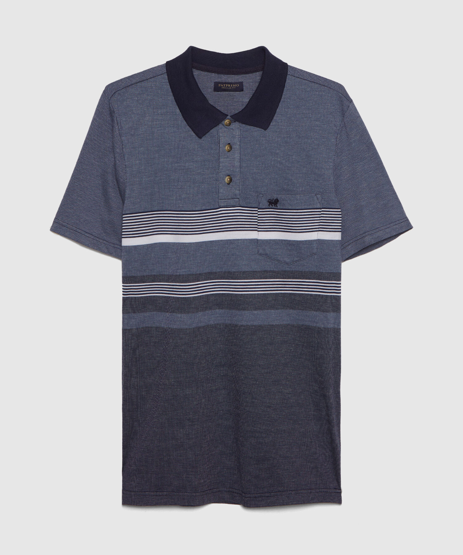 Polo Listador Cuello Tejido