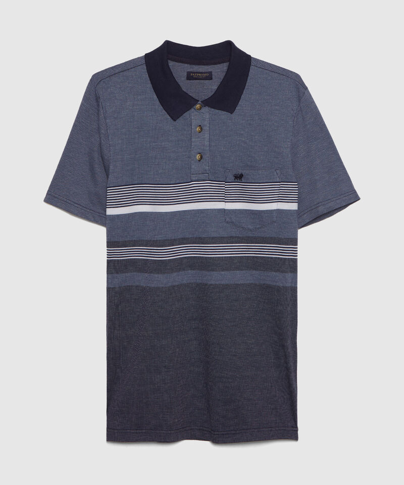 Polo Listador Cuello Tejido