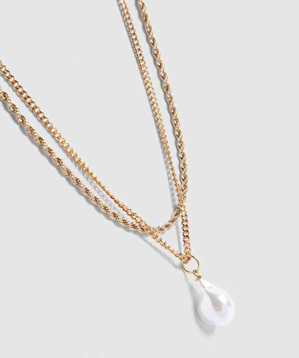 Collar Doble con Perla image number null