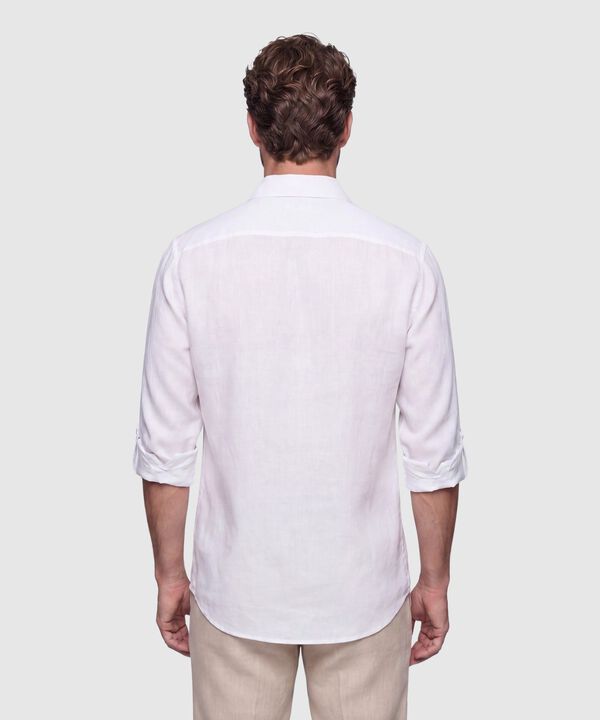 Camisa Unicolor Manga Larga para Hombre