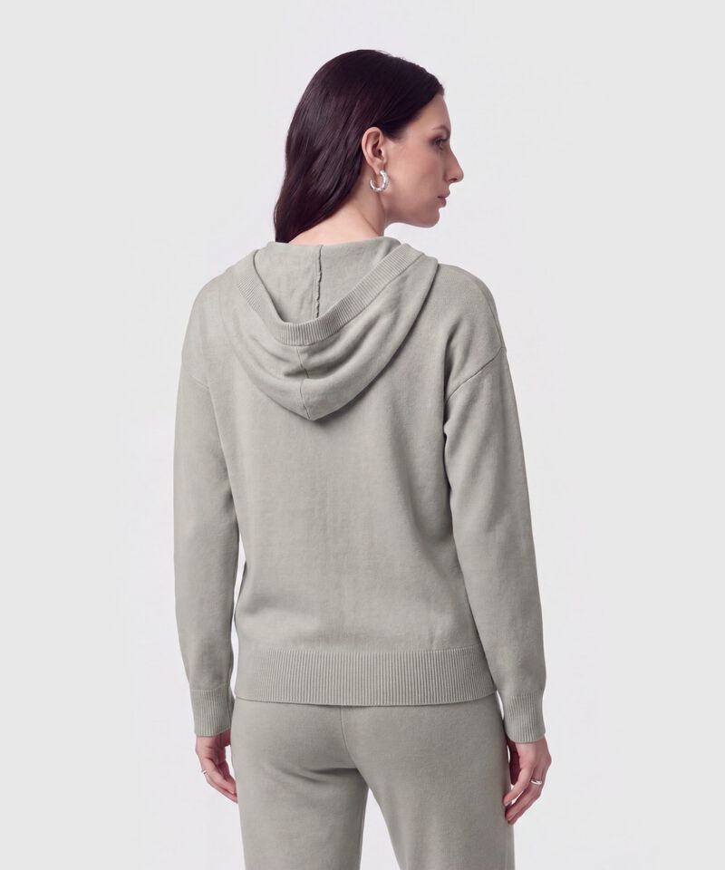 Buzo Abierto con Capucha y Bolsillos Para Mujer