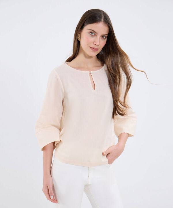 Blusa Manga ¾ Unicolor image number null
