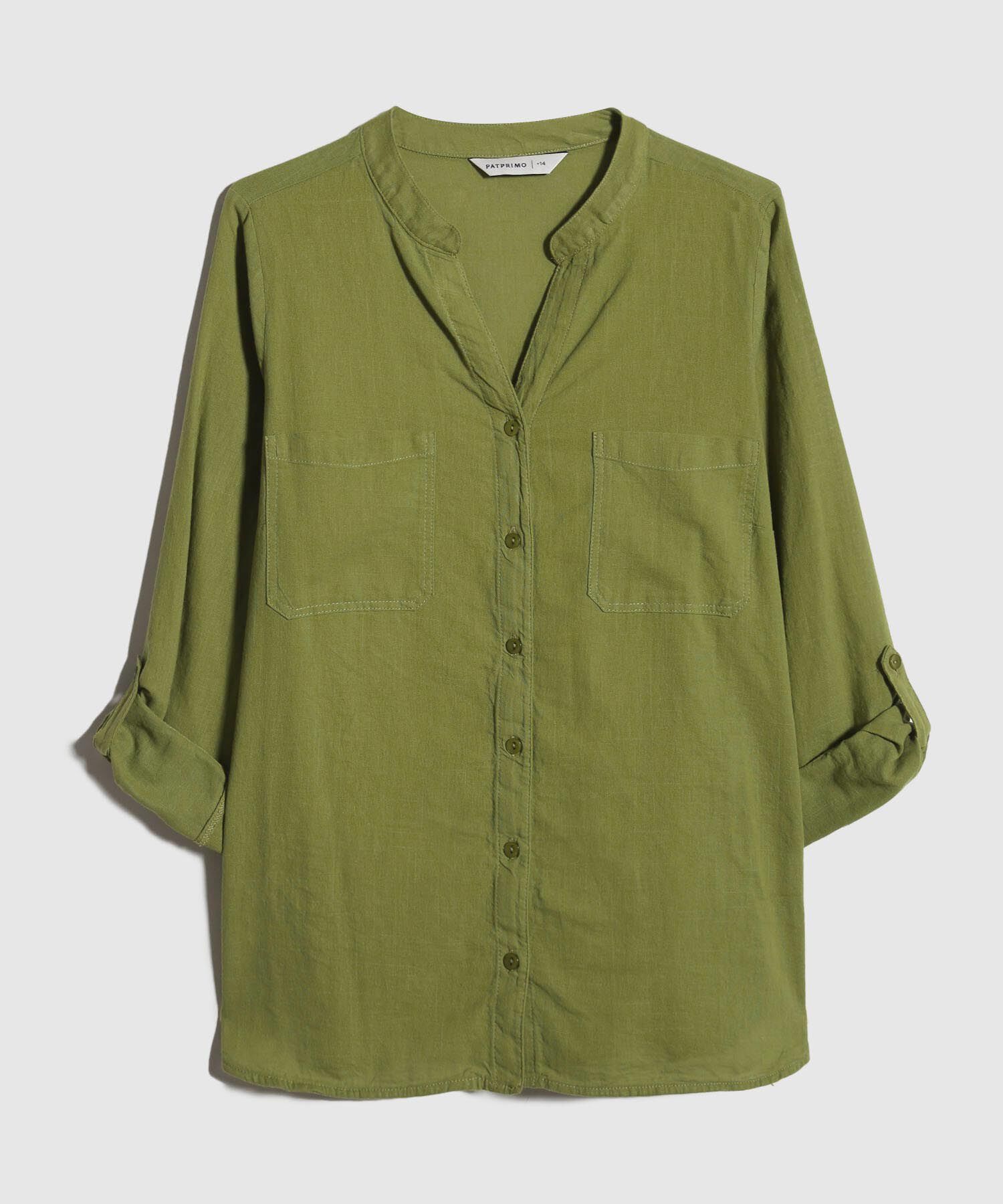 Blusa con Cuello Mao