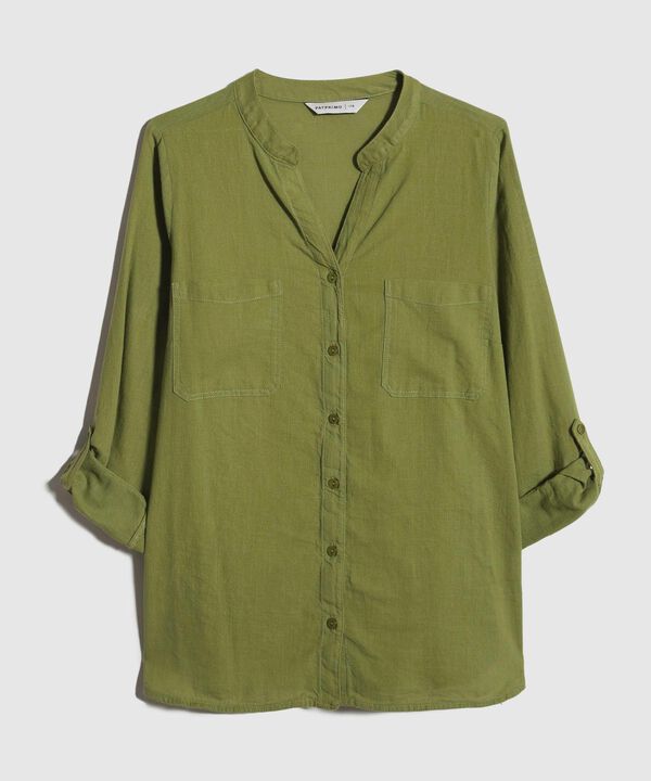Blusa con Cuello Mao
