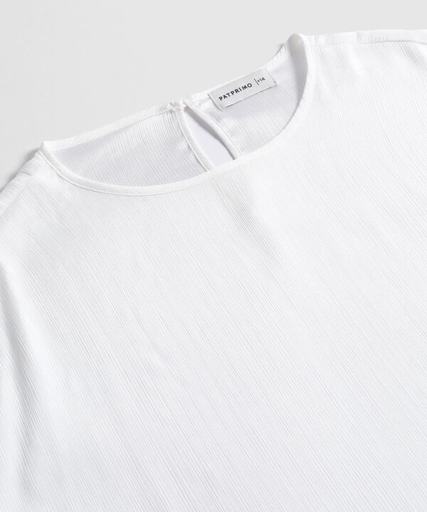 Blusa sin Manga con Textura y Abertura Para Mujer Curvy image number null