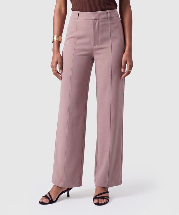 Pantal&oacute;n Wide Leg Con Costura Mujer image number null