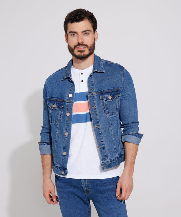 Camiseta Cuello Henley Estampada