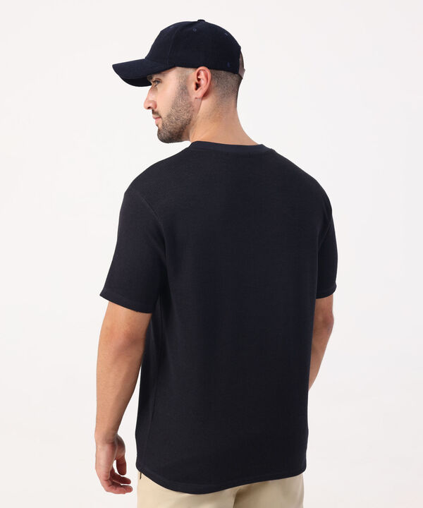 Camiseta Texturizada De Cuello Redondo Para Hombre