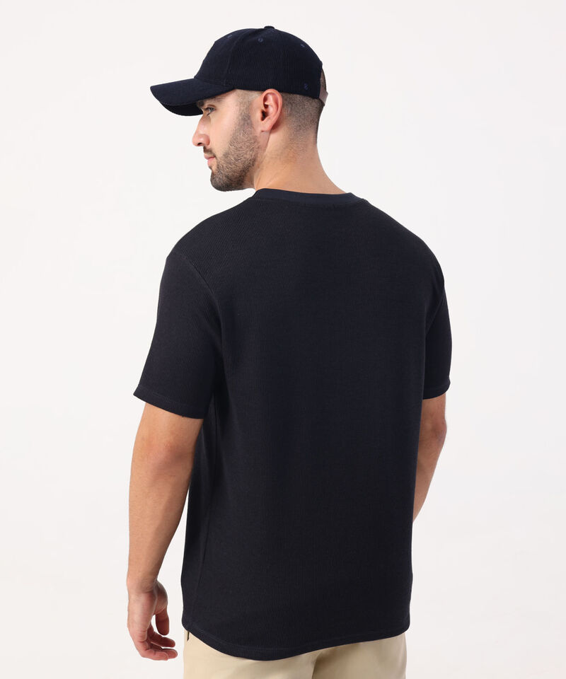Camiseta Texturizada De Cuello Redondo Para Hombre
