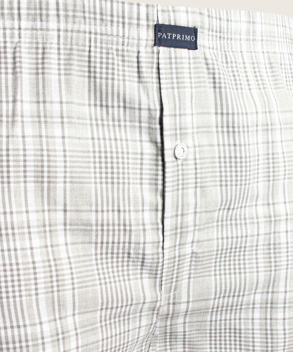 Boxer Pack X3 Pantaloncillo Tejido Plano Amplio Algodón Preteñido, Cuadro-Rayas Y Estampado