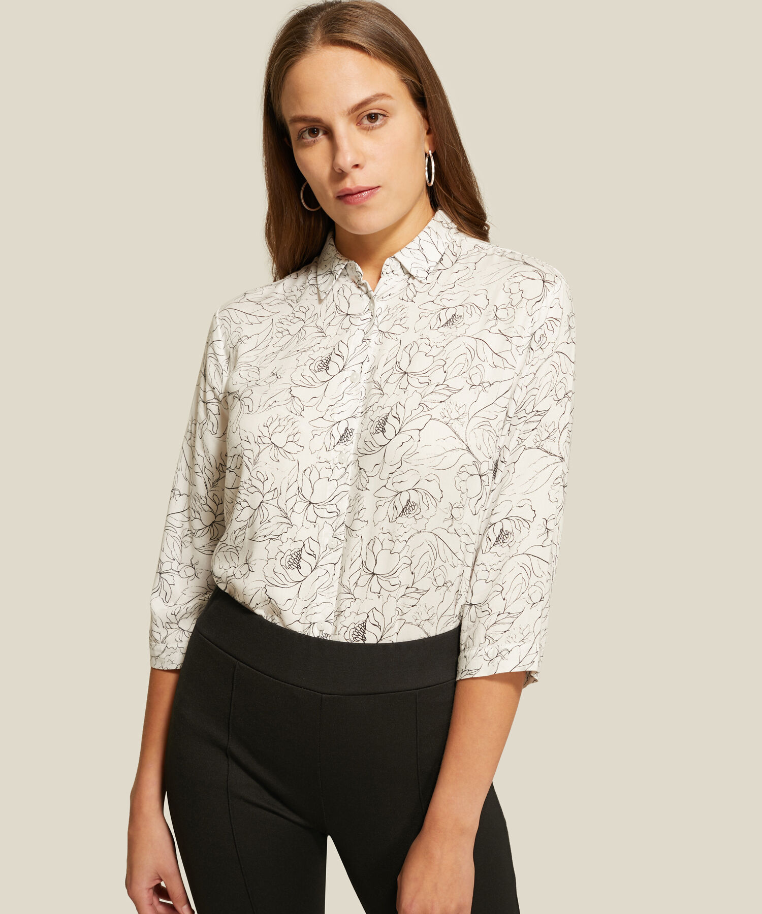Camisa Manga ¾ Estampada