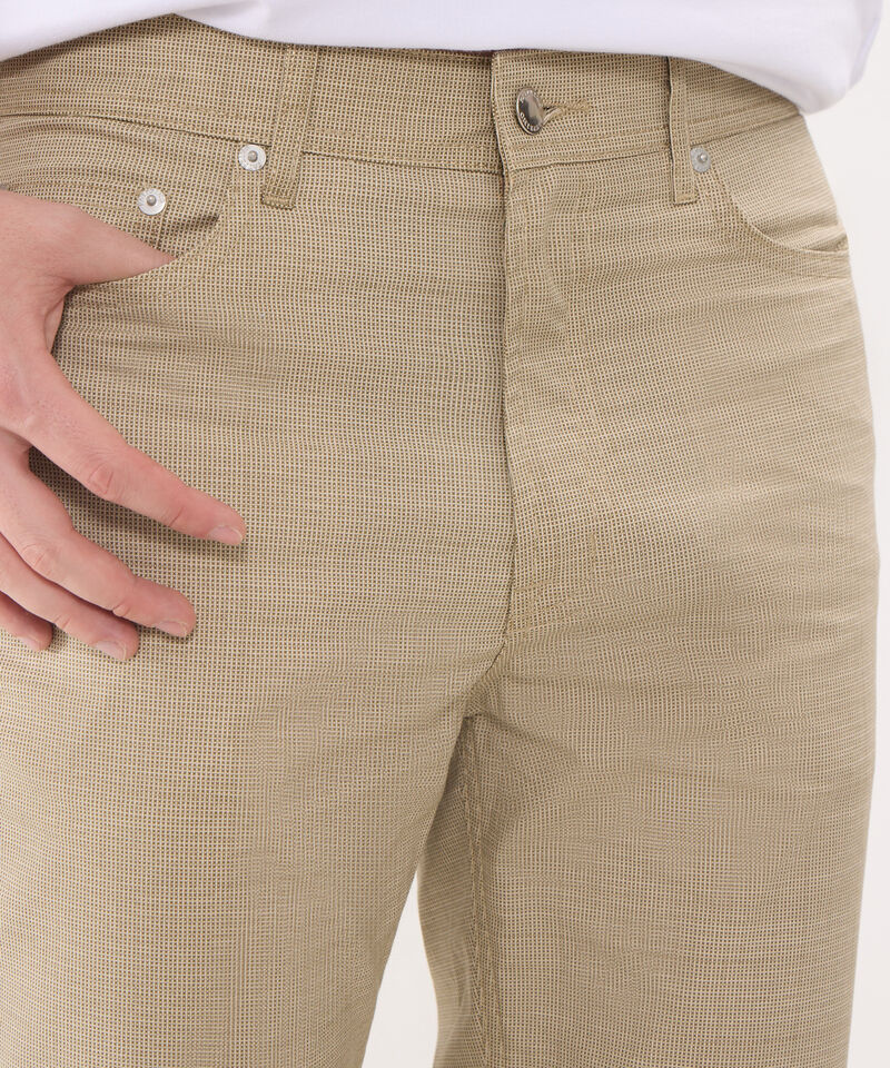 Pantalón Regular Efecto Rústico