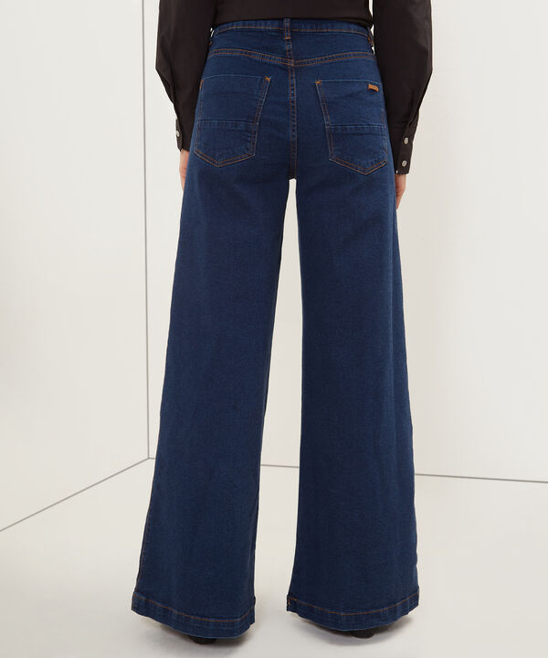 Jean Wide Leg Tono Oscuro