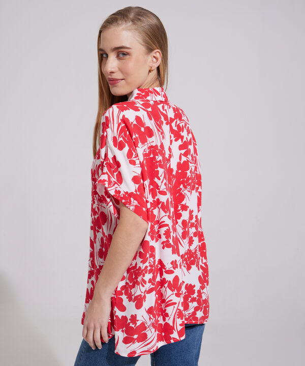 Camisa Manga Corta Corrida Estampada