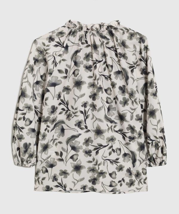 Blusa Con Estampado Y Escote En V Mujer