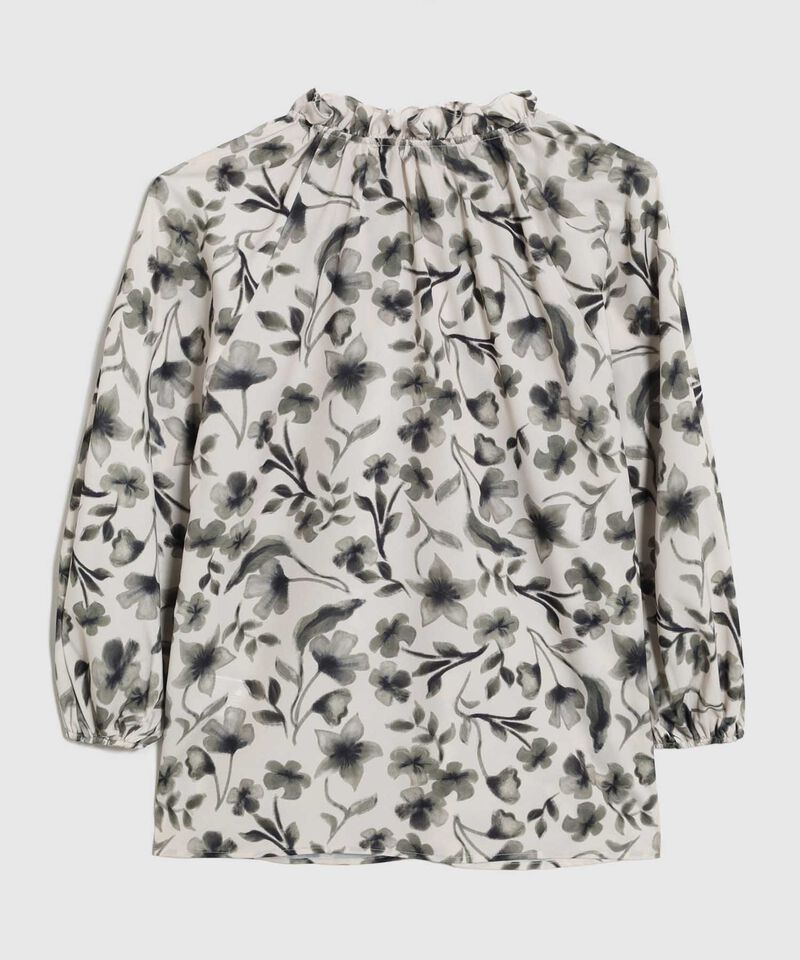 Blusa Con Estampado Y Escote En V Mujer
