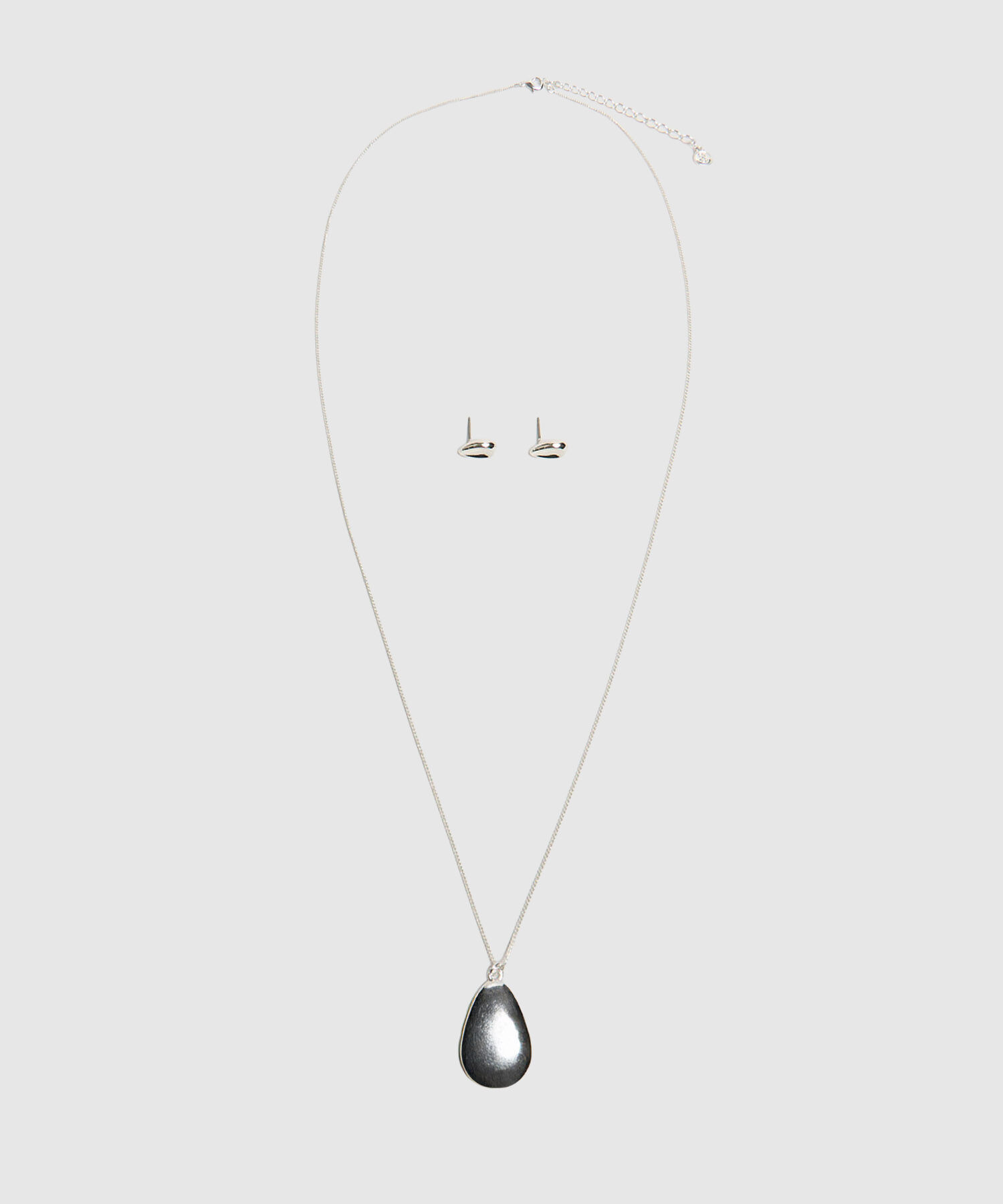 Set Collar Y Topos Mujer Dije Gota