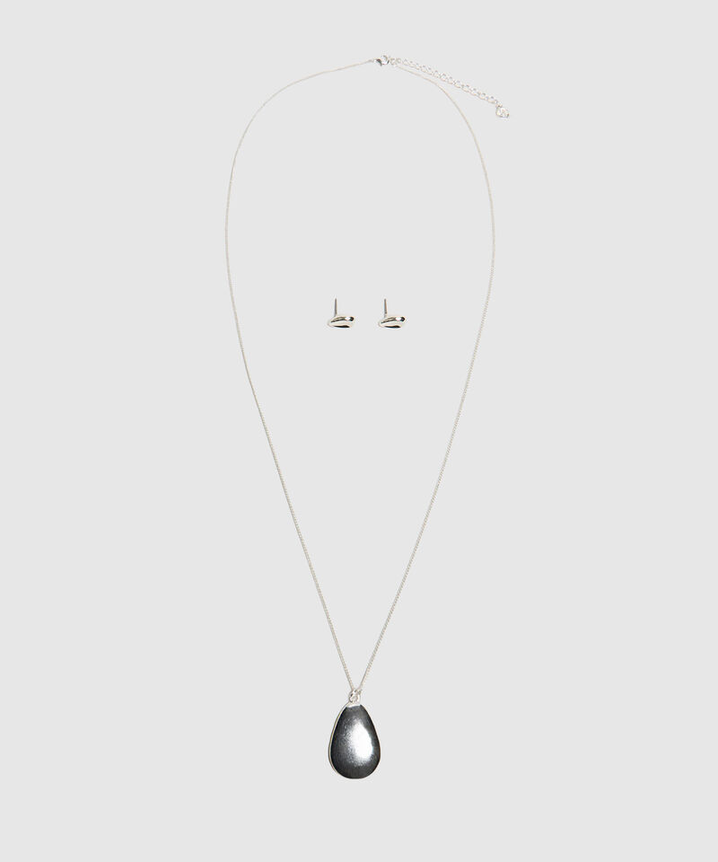 Set Collar Y Topos Mujer Dije Gota