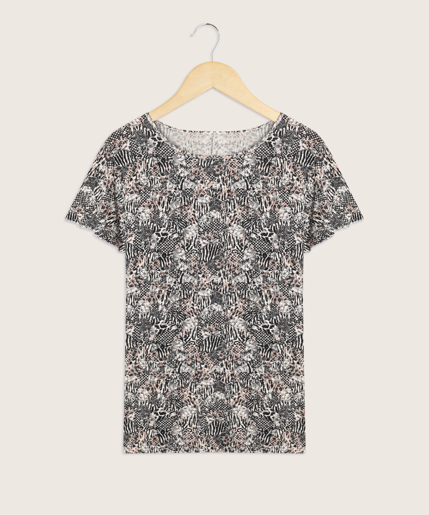Camiseta mujer estampada manga corta