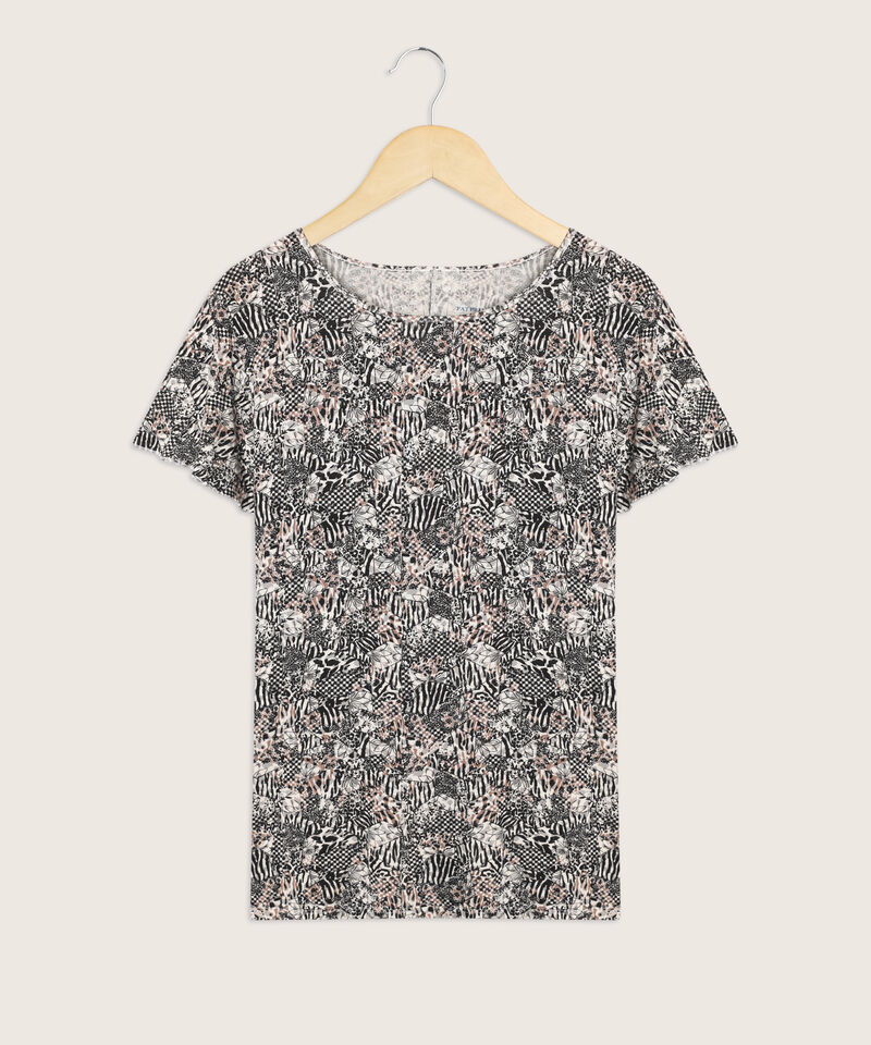 Camiseta mujer estampada manga corta