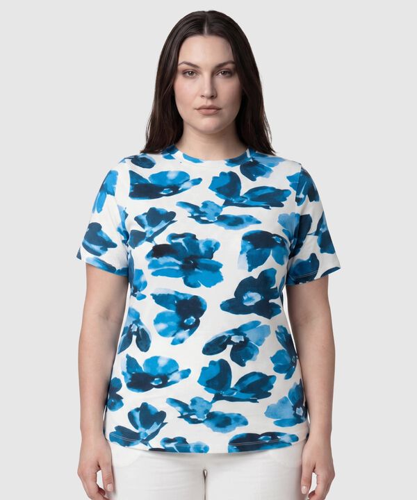Camiseta Cuello Redondo Estampada Para Mujer Curvy image number null
