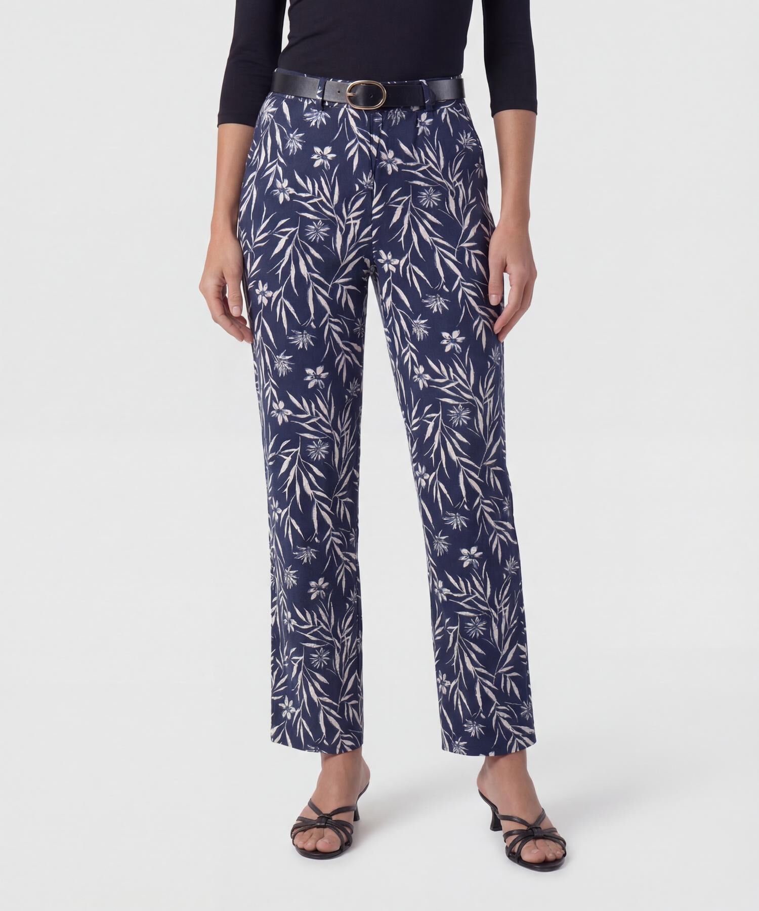 Pantal&oacute;n Recto Con Cintur&oacute;n Para Mujer