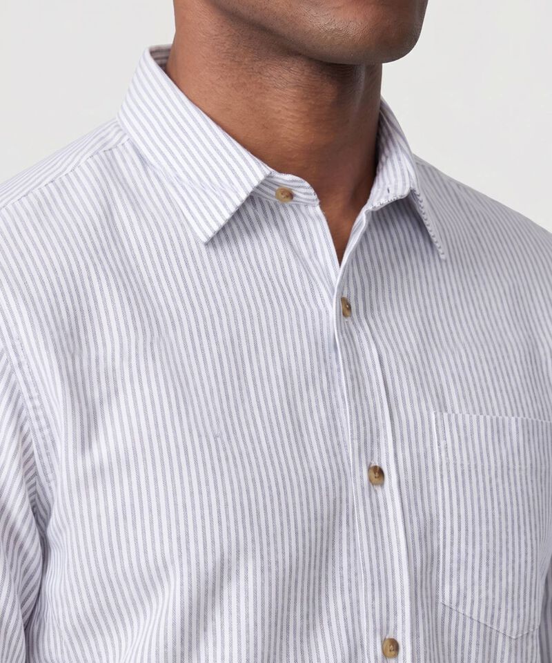 Camisa Manga Larga con Bolsillo Para Hombre