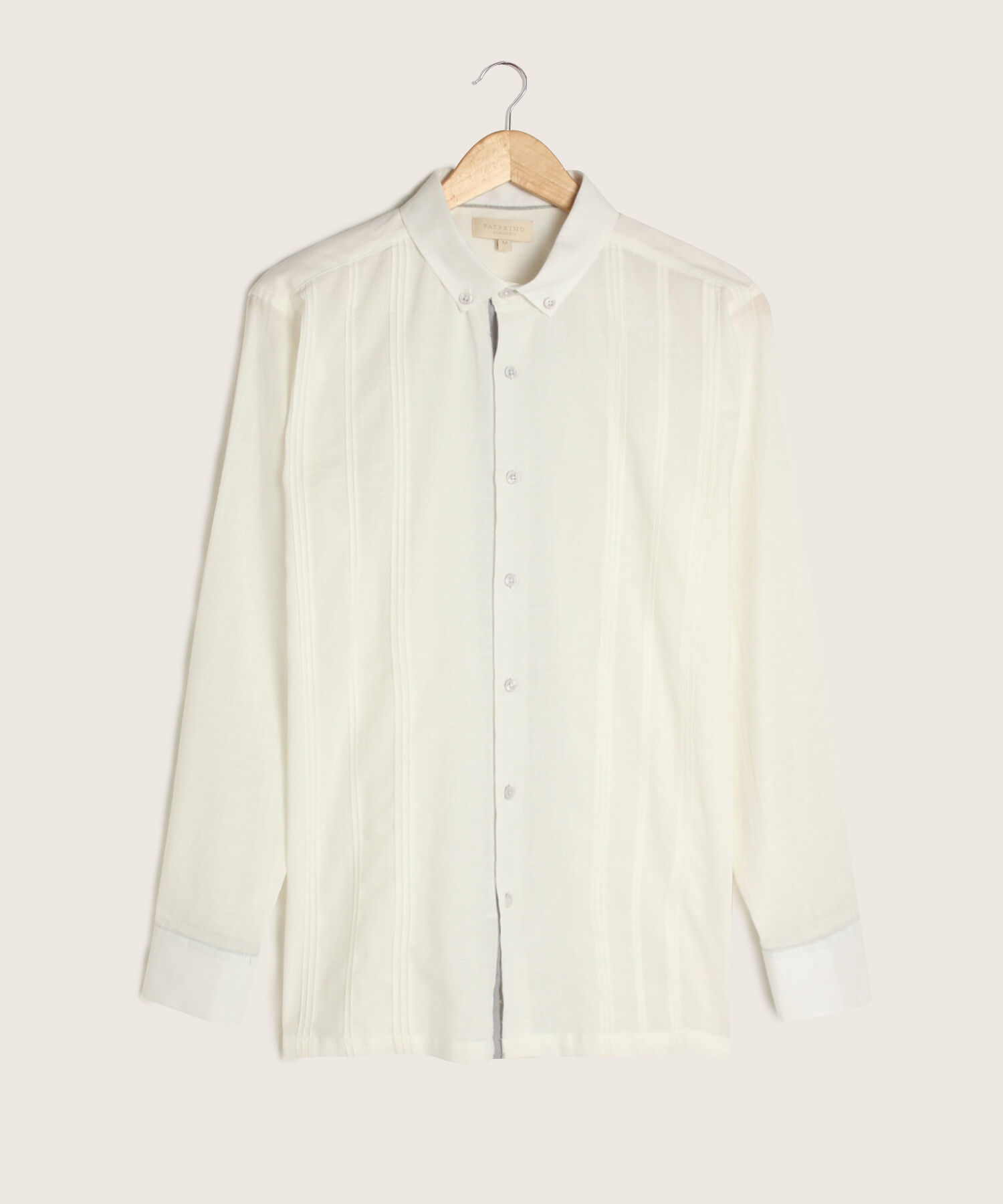 Camisa Guayabera Manga Larga Cuello Camisero